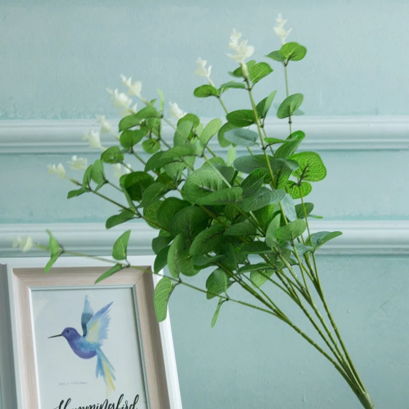 4 вилки 16 головок искусственный эвкалипт украшение для домашнего стола высокое