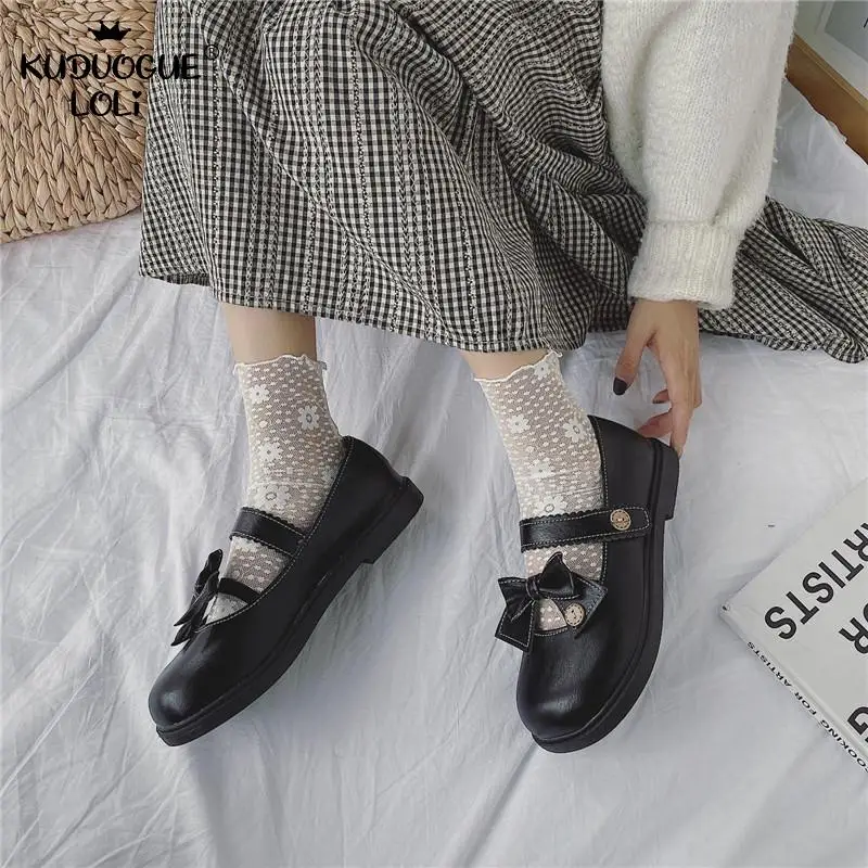 Женские туфли в стиле &quotЛолита&quot кавайные женские с закрытым носком оксфорды