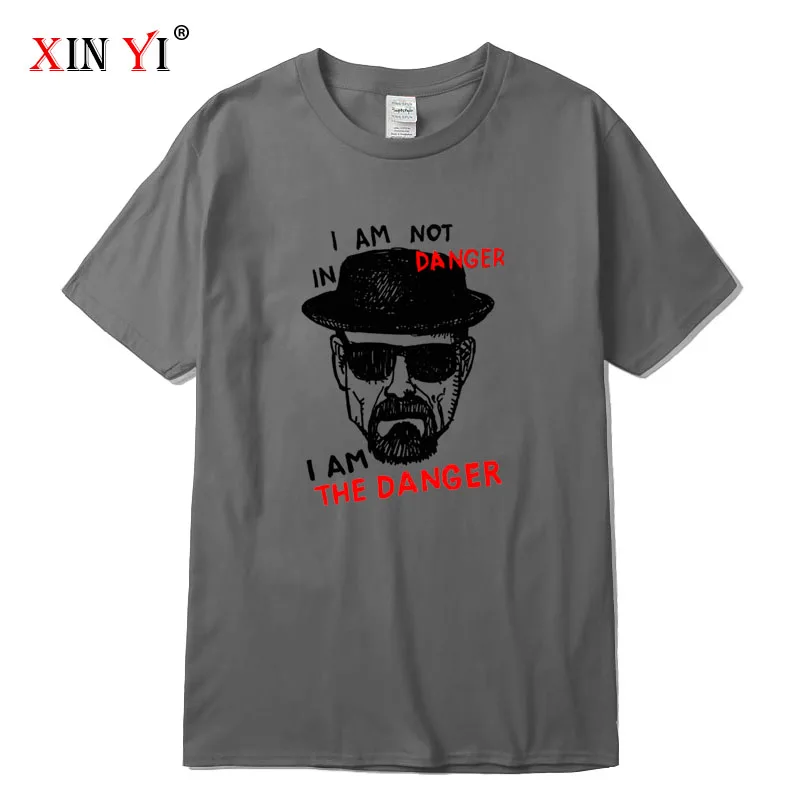

XIN YI Men's T-shirt 100% cotton short sleeve breaking bad men T-shirt casual heisenberg print tshirt cool t-shirt male men tops