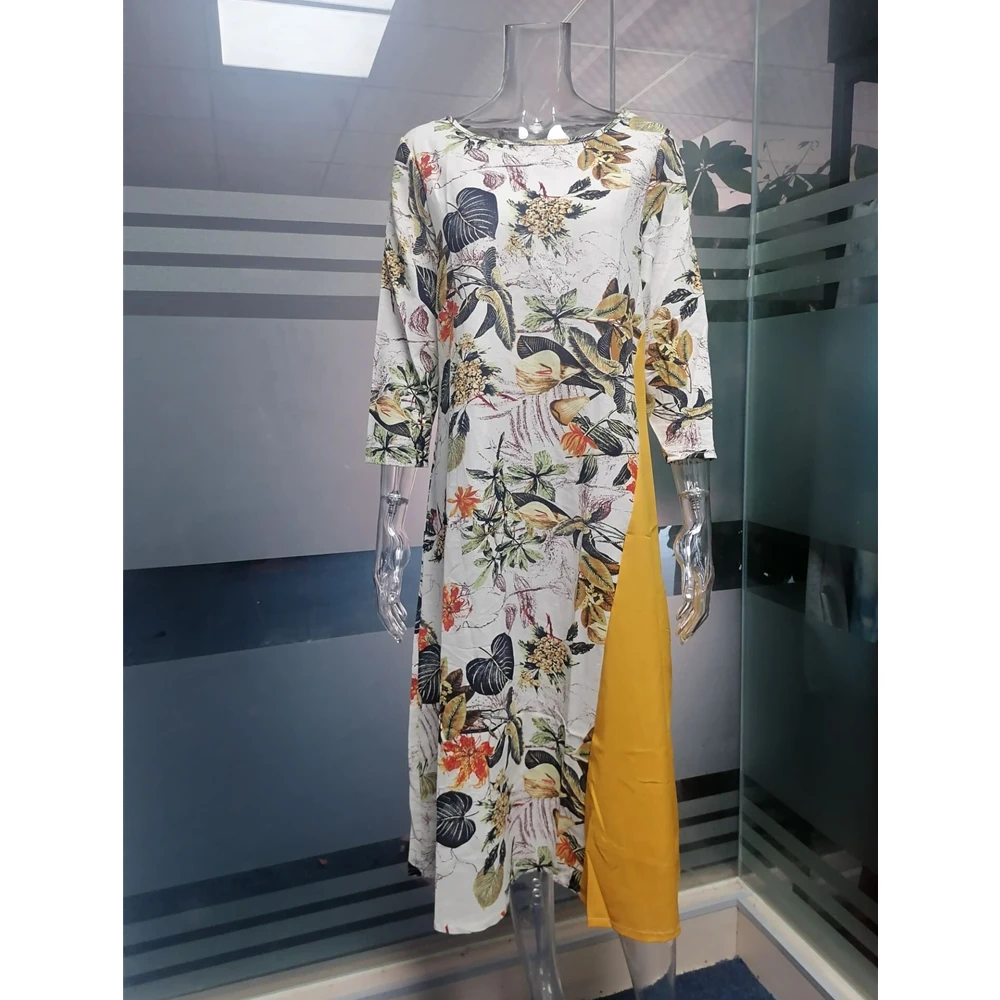 

Summer Dress Vintage Sexy Lantern Sleeve Mid-Calf Dress Beach Bohemian Women'Summer Sundress 2021 COZOK Casual Harajuku Dresses