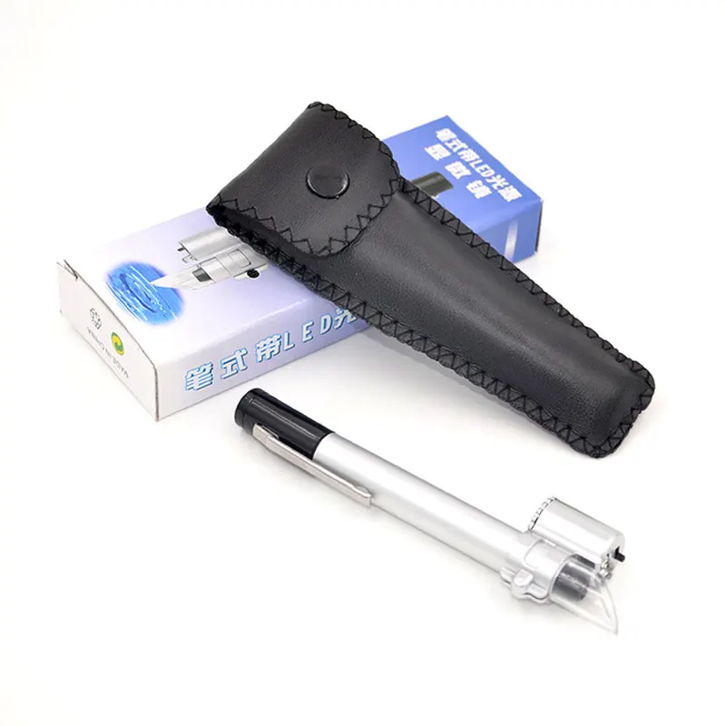 50 Мощный светодиодный ручной микроскоп для чтения портативное увеличительное