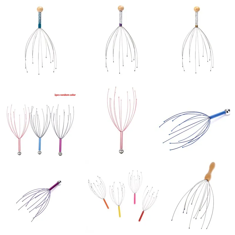 

1Pc Octopus Head Massager Scalp Relaxation Relief Body Massager Remove Muscle Tension Tiredness Metal Head Massager