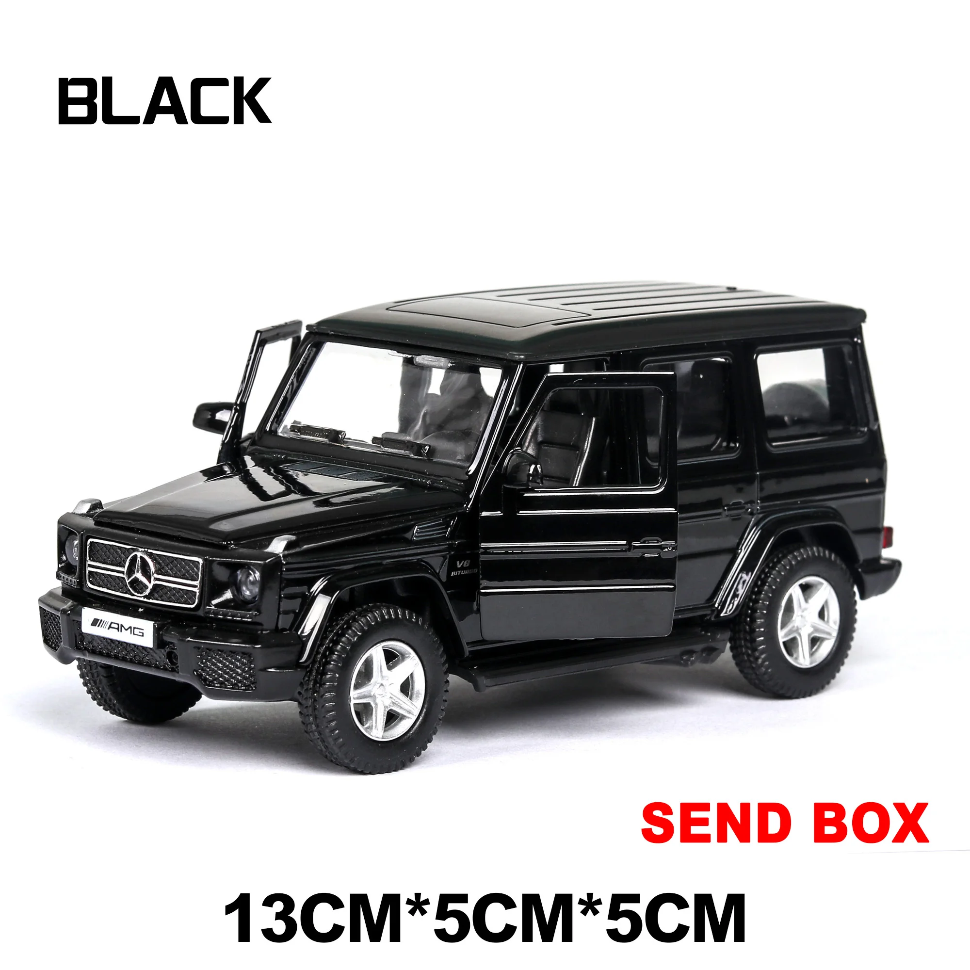 Литая 1:36 мини Mercedes G63 литая модель внедорожника, детские игрушки, игрушка Томас, автомобиль для детей, для мальчиков, флидер, гоночный трек - Цвет: B black send box
