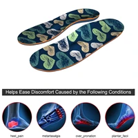 high stretch cotton non slip shock absorbing high arch support insole memory foam for men and women flat feet orthotic insert