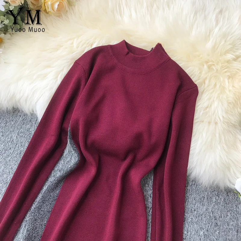 YuooMuoo хорошее качество блестящее женское винтажное элегантное платье 2019