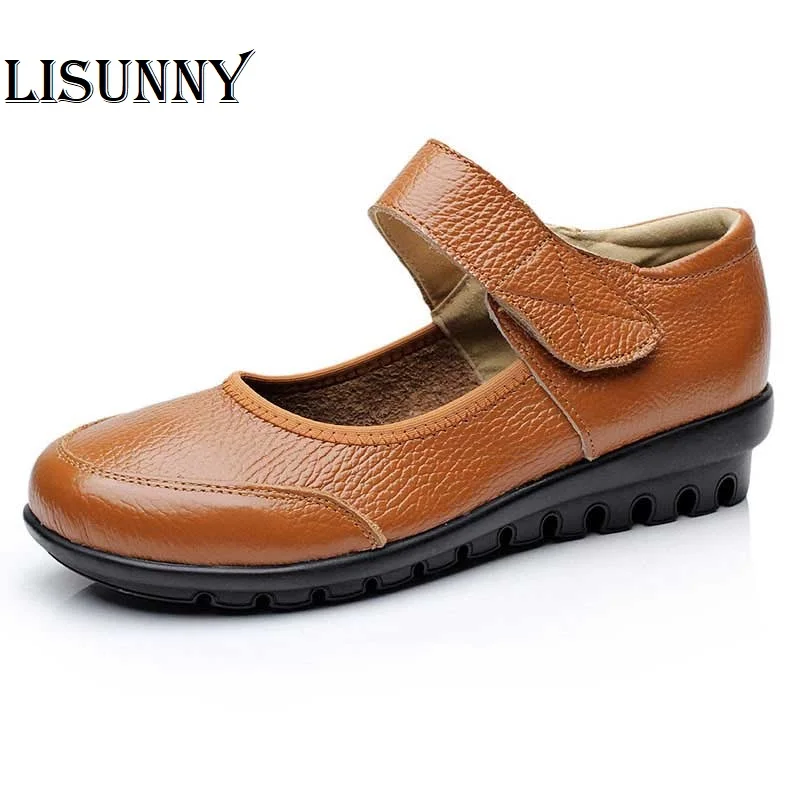 2020 Летние балетки на плоской подошве женская кожаная повседневная обувь Mary Jane