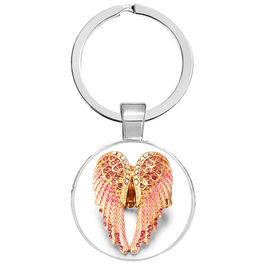 Модные ангельские крылья брелки кулоны талисман амулет Llaveros Панк Байкер