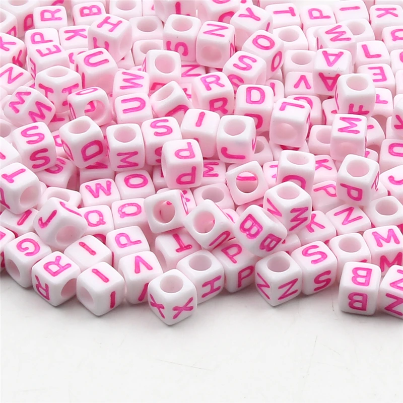100 шт. акриловые бусины с буквами 6 мм | Украшения и аксессуары
