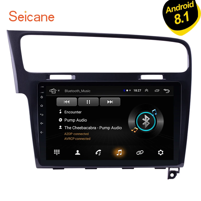 Seicane Android 8,1 10,1 дюймов для 2013 Фольксваген Гольф 7 Автомагнитола gps Navi Стерео мультимедийный плеер wifi 2Din