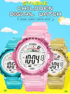 SYNOKE Высокое качество часы для детей мальчиков студенческие водонепроницаемые спортивные часы светодиодные цифровые наручные часы с датой
