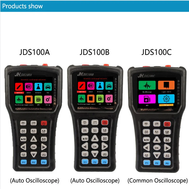 Jinhan Handheld Oscilloscope JDS100A/JDS100B/JDS100C 3.2-Inch High-Definition LED Screen M4F Processor 1M Real-Time Broadband |