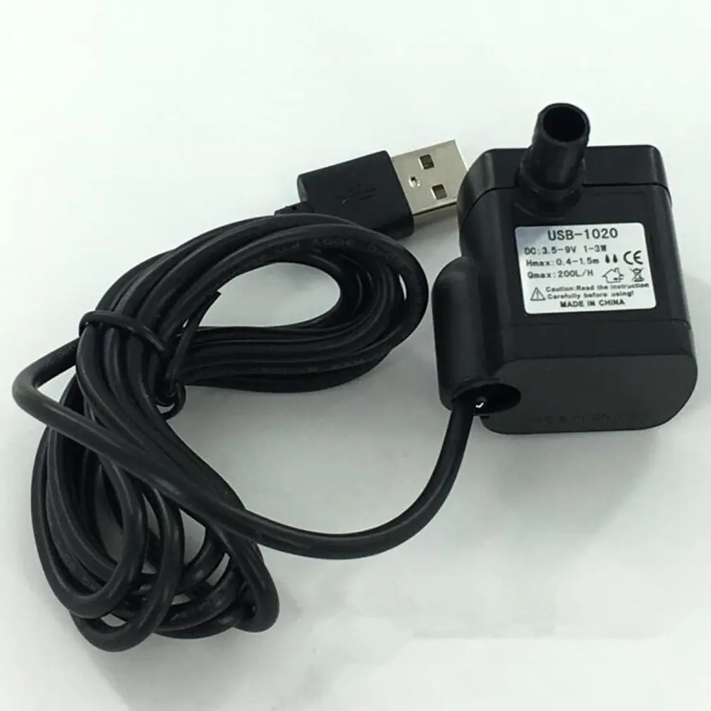 USB-1020 микро погружной насос постоянного тока 3 5-9 в Вт аквариумный Фонтан Водяной