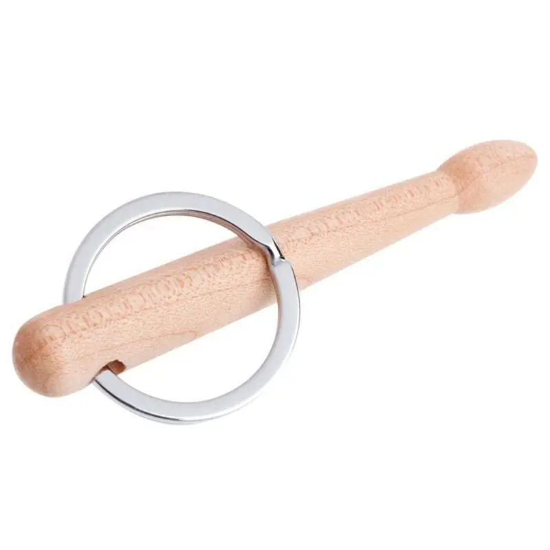 Мини барабанные палочки брелок из дерева перкуссия цепь брелки одиночные |