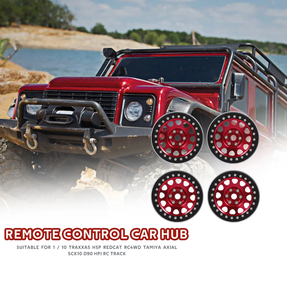 

RC Car Beadlock Wheel Rims Early Learning Children 2.2 inch Metal Supplies for 1/10 Hsp D90 Hpi RC Crawler
