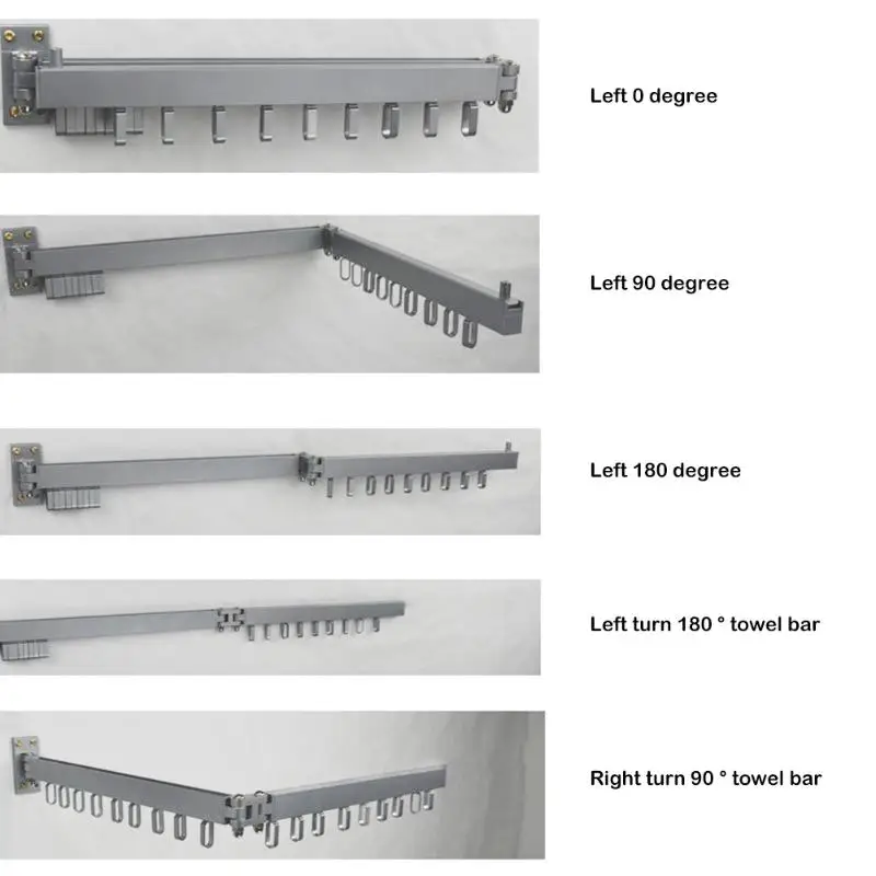 

Foldable Wall Hanging Clothes Drying Rack 360 Degree Rotation Folding Stretch Clothes Hanger Indoor Balcony Retractable Hanger