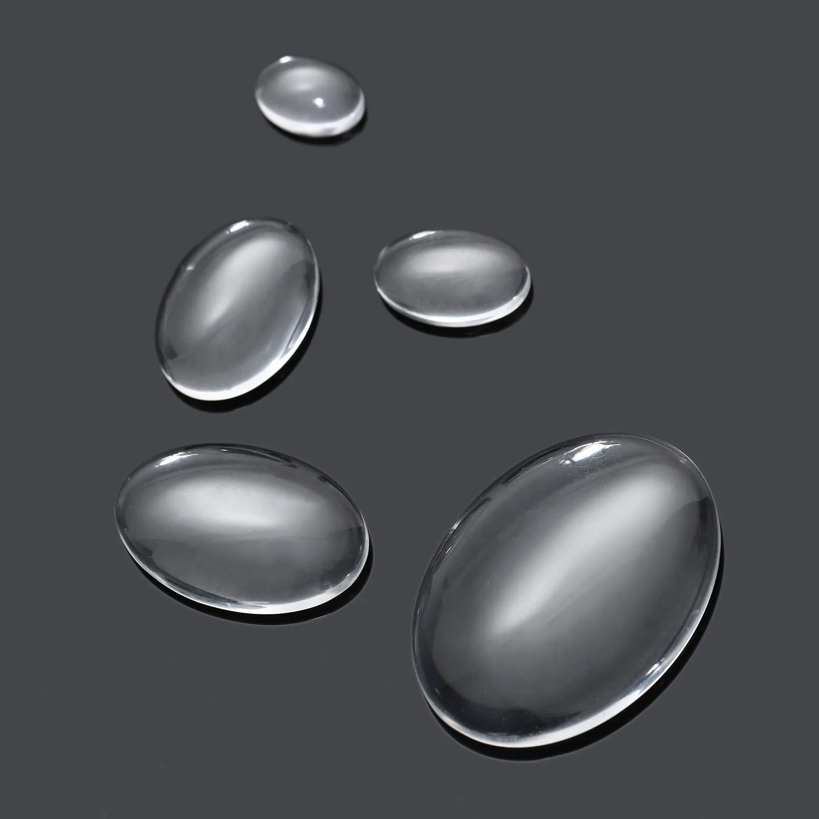 5 шт./10 шт. прозрачный овальный стеклянный кабошон купол с плоской задней крышкой