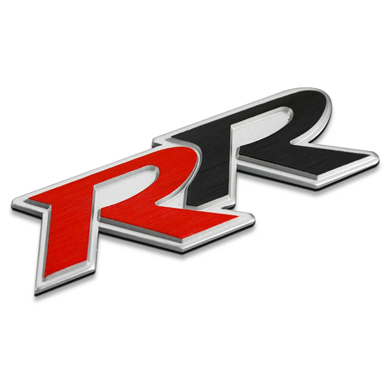 Автомобильная наклейка эмблема для Honda Civic RR буквы хвост матовый алюминий красный