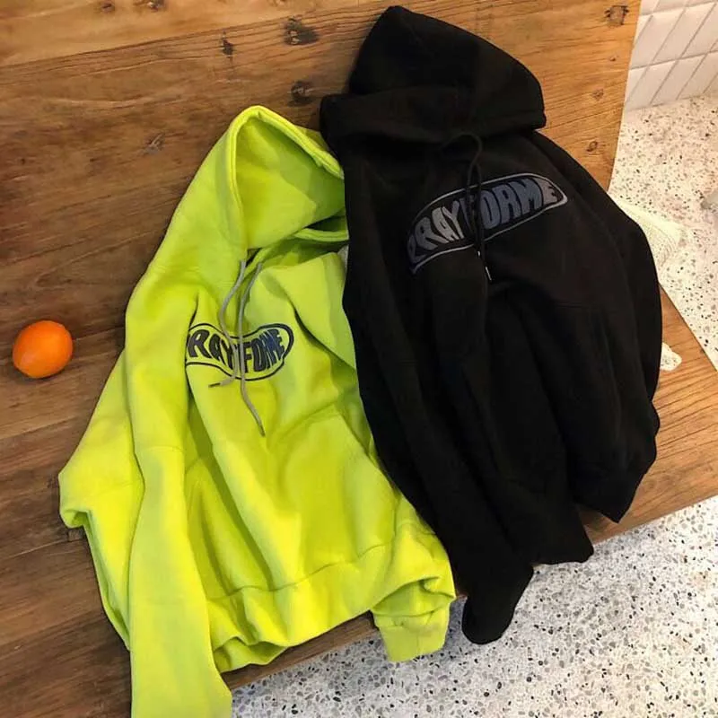 

NiceMix Hip Hop Women Hoodies Sweatshirt Autumn Winter 2020 Fashion Street Print Cotton Warm Oversized Sweatshirt Men Black Plus