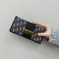 2021 new european and american fashion womens small wallet trend short triple student wallet female card bag retro wallet