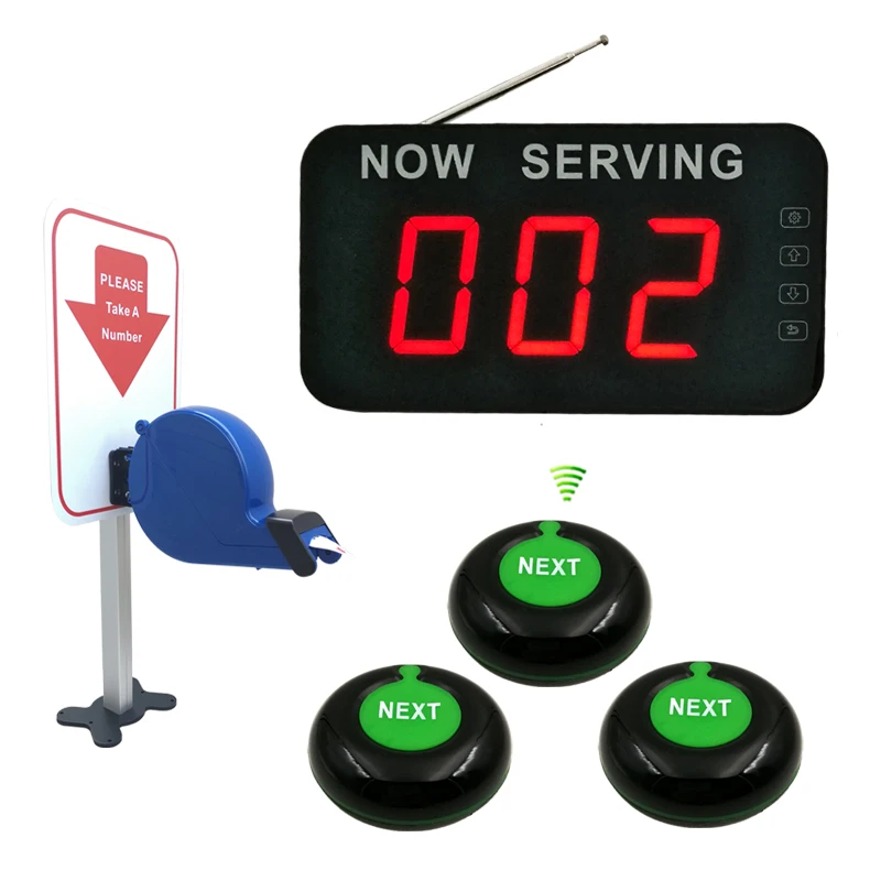 Ycall 3-digit Wireless Restaurant Take a Number Calling System Queue Management Service Equipment