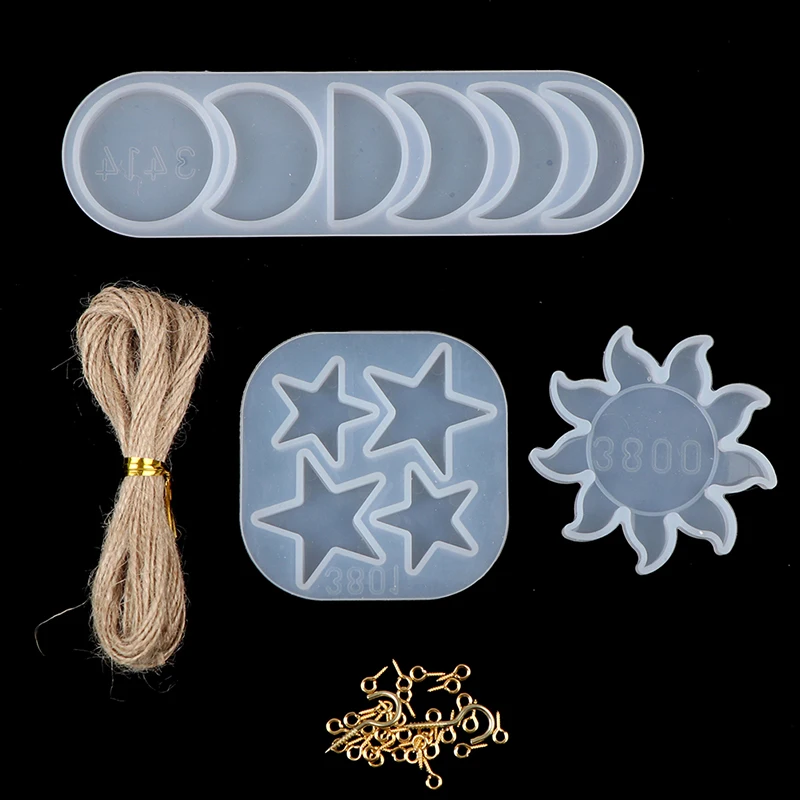 

DIY Handmade Crystal Epoxy Resin Mold Star Sun Moon Resin Mold Planet Ornament Pendant ins Wind Silicone Mold For Resin