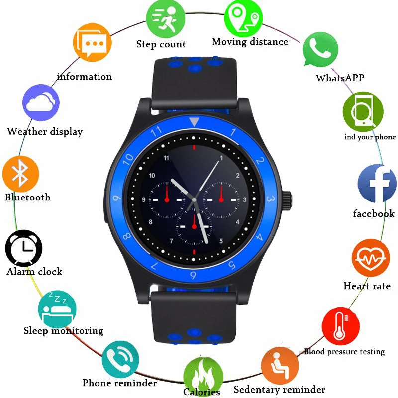 Смарт часы GEJIAN с контролем сердечного ритма и артериального давления фитнес