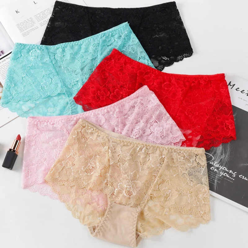 Женские сексуальные дышащие трусики модные кружевные хлопковые трусы