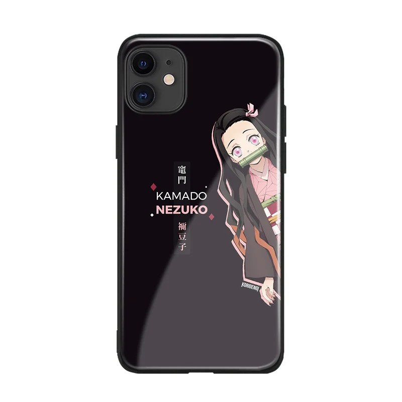 AE 1213 Kamado Nezuko Kimetsu no Yaiba Demon Slayer мягкий силиконовый стеклянный чехол для телефона для iPhone 6 6s 7 8 Plus X XR XS 11 Pro max - Цвет: AE 1213