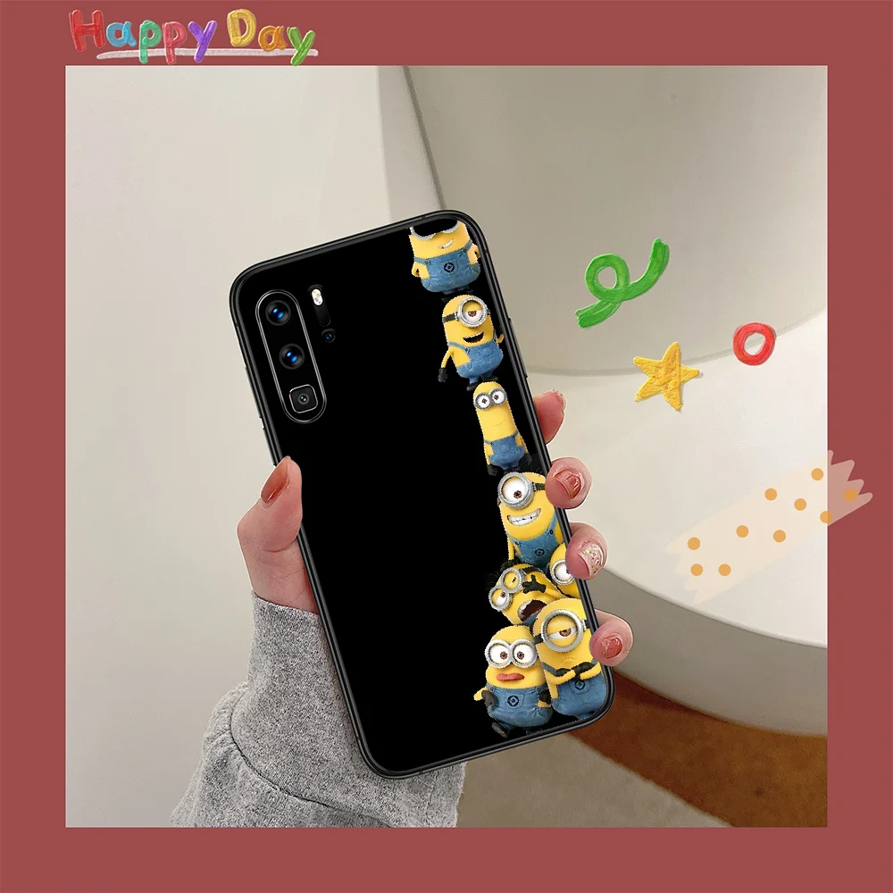 

Cartoon Minione Banana Phone Case For HUAWEI P 9 10 20 30 40 Lite smart Pro Z 2019 Nova 5T 6 7 i black Coque 3D Cover Silicone
