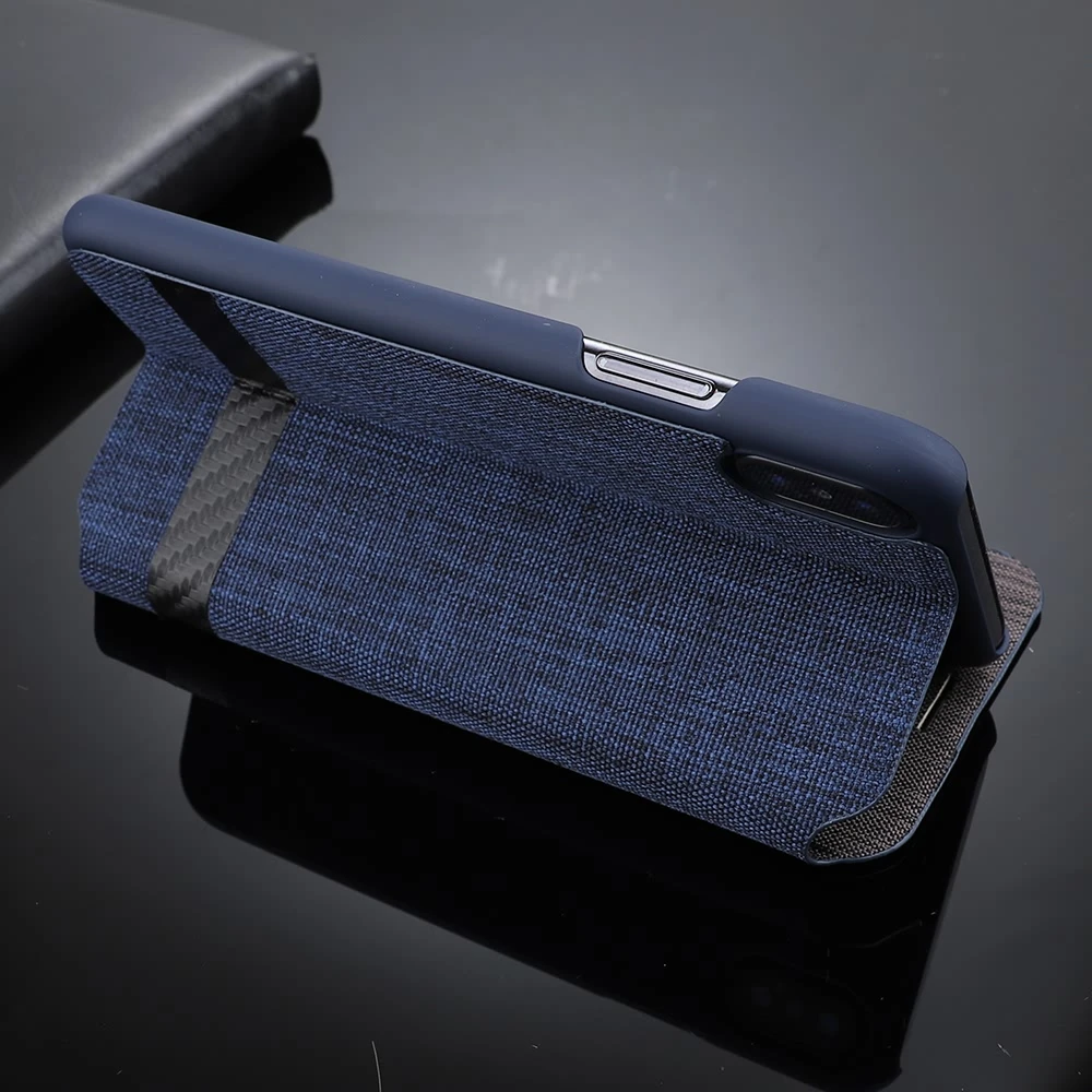 LAPOPNUT холщовый чехол-кошелек для IPhone Xr X Xs Max 7 8 Plus SE 2020 Чехол карт тканевый Кожаный