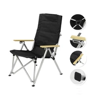 portable folding chair adjustable backrest outdoor chair aluminum alloy recliner garden picnic bbq camping fishing beach chair