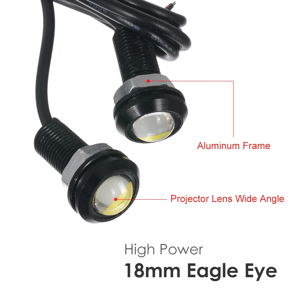 AOSHIKE новинка 2019 акция 1 шт. 12 В LED мини Eagle Eye для автомобиля противотуманная дневная