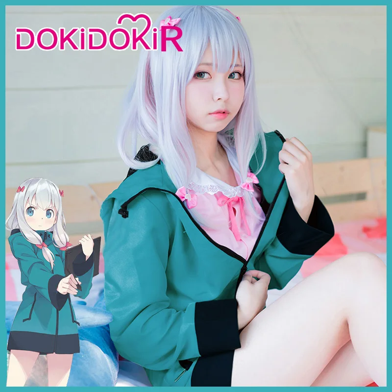 DokiDoki R аниме косплей Eromanga Sensei Izumi костюм сагири розовая пижама зеленое пальто
