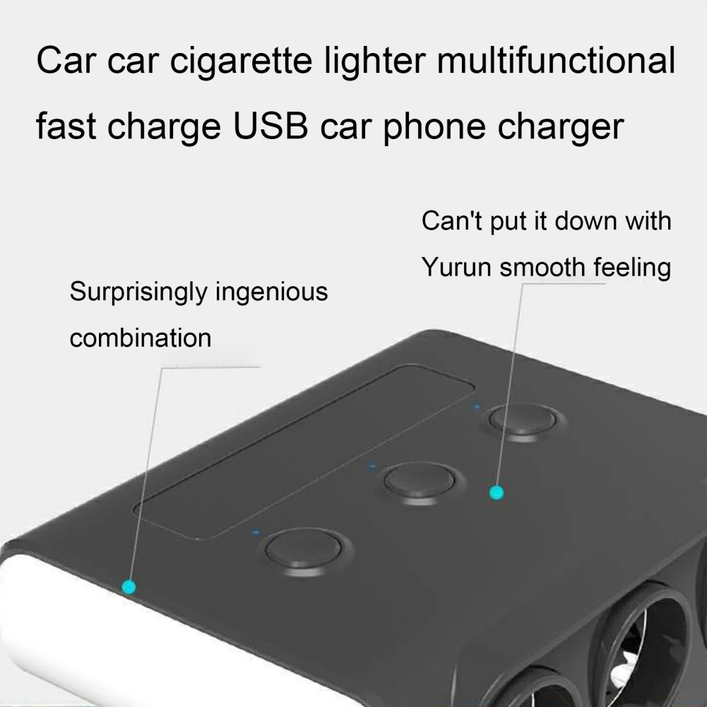 

4 USB Port 3 Way Auto Car Lighter Socket Splitter Charger Plug Adapter With LED Indicator DC 5V 3.6A For GPS Mobile Phone