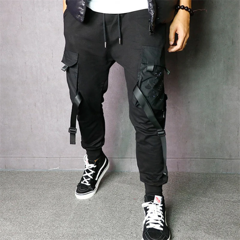 Новинка высококачественные черные буровые черепа мужские комбинезоны с лентой