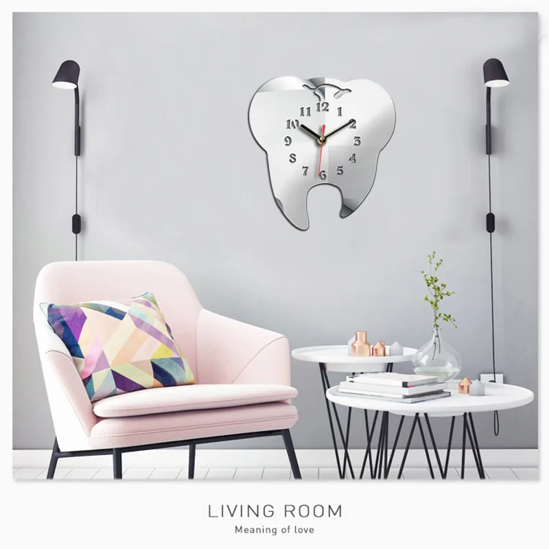 Настенные часы для зубов сделай сам акриловые зеркальные лазерной резки декор