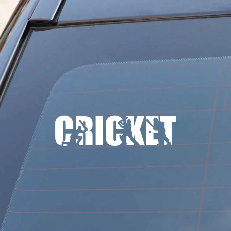 YJZT 18CM*4.5CM Cricket Player Lettering Sport Wonderful Vinyl Car Decal Sticker Funny Rear Windshield Accessories C31-0090 - купить по