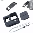 Набор 4 в 1, металлическая крышка для аккумулятора, перезаряжаемая боковая крышка, силиконовый чехол, крышка объектива, шнурок для Gopro Hero 8, аксессуары для экшн-камеры
