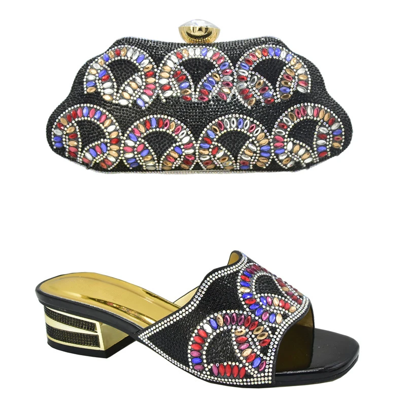Вечерние туфли и сумочка в нигерийском стиле вечерние итальянском женские