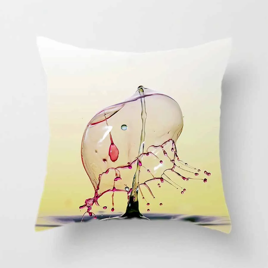 Абстрактная водная искусственная наволочка из полиэстера декоративная для