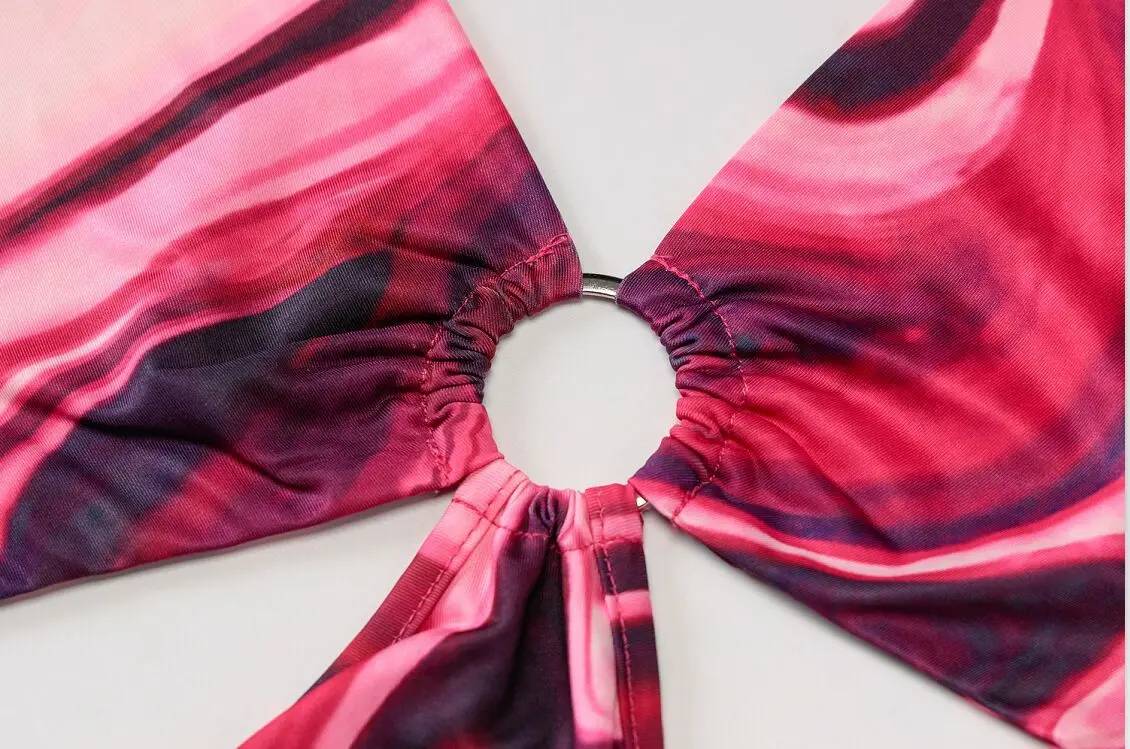 Женское платье с принтом, глубоким V-образным вырезом и галстуком на шее, длинное, летнее, сексуальное, с вырезом на спине, макси-платье, кежуал, пляжное, солнцезащитное платье для женщин.