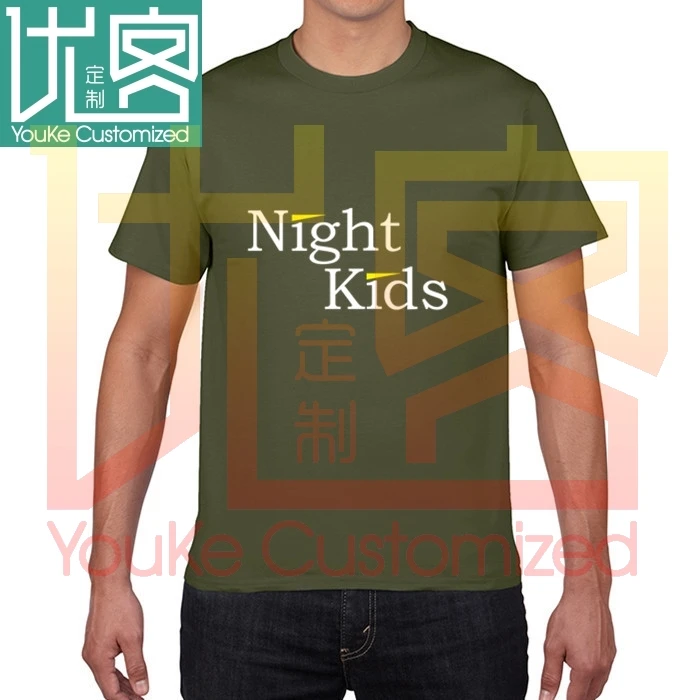 С круглым воротником из чистого хлопка футболка ночь дети initial D Аниме Манга