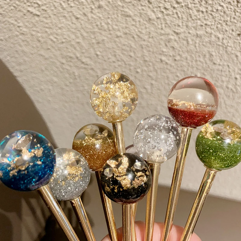 Шпильки для волос в японском стиле шпильки из золотой фольги звездное небо