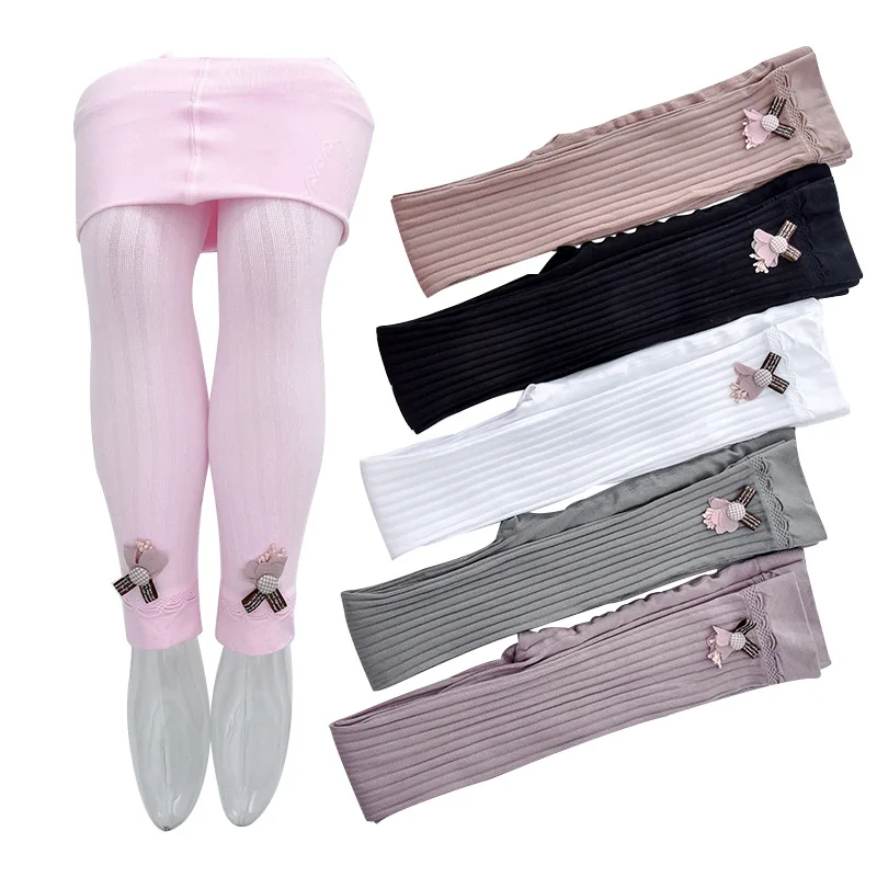 Обтягивающие леггинсы для маленьких детей Зимние теплые мягкие Стрейчевые штаны