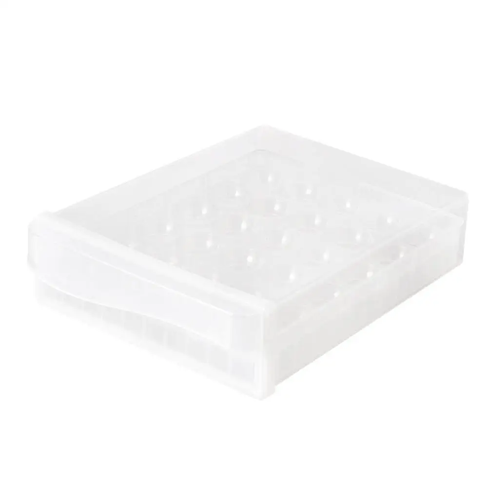 

Household transparent 30 Lattice Egg Box Refrigerator Kitchen Single Layer Storage Box Egg Holder Care-Drawer-type Storage Box
