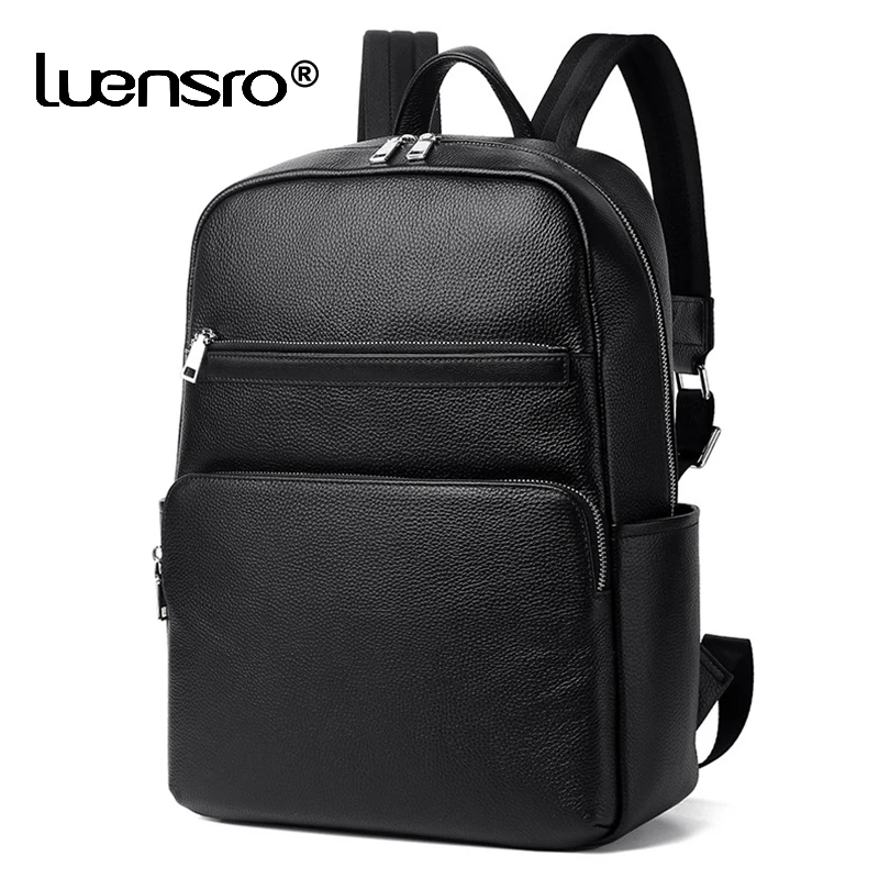 Рюкзак для ноутбука из натуральной кожи мужские рюкзаки дорожная сумка