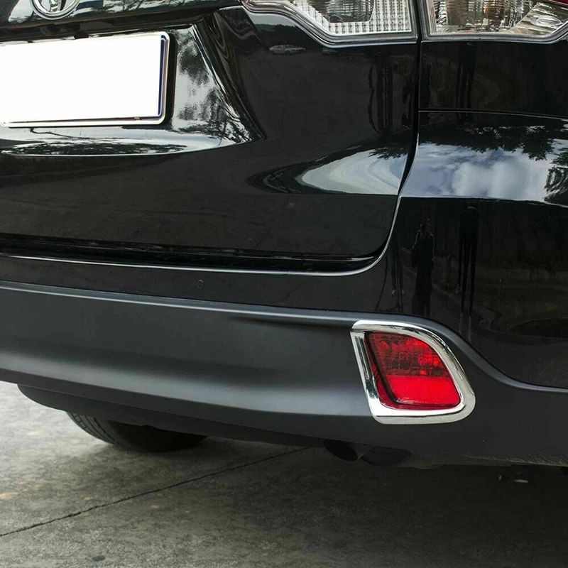 2X хромированная бампер лампа заднего противотуманного фонаря Накладка для Toyota