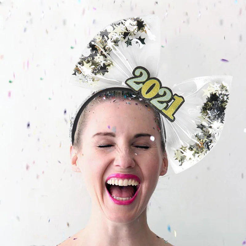 OMSJ празднуют 2021 ободок с бантиком модные последняя одежда для нового года и