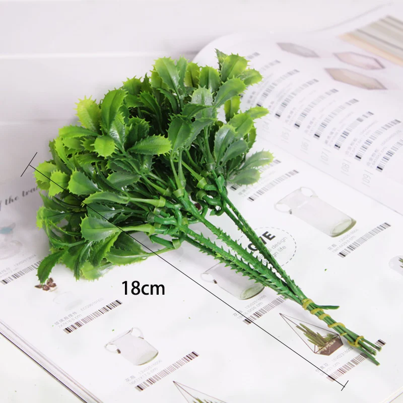 18 см 6 шт. Пластик суккулентные растения тропические искусственный кактус Green Thorn цветок поддельные пустынное растение для дома лист для отделки стен