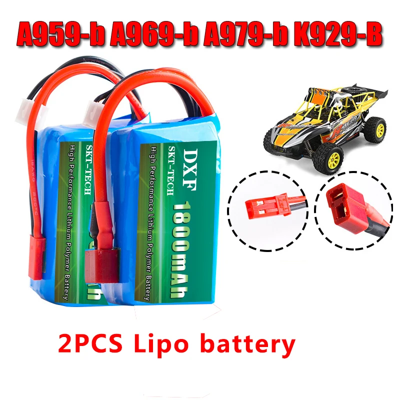 DXF 2S 7 4 V 1800mah 20C для Wltoys 12428 12426 литий полимерная батарея 12A959 b A969 A979 K929 B R/C